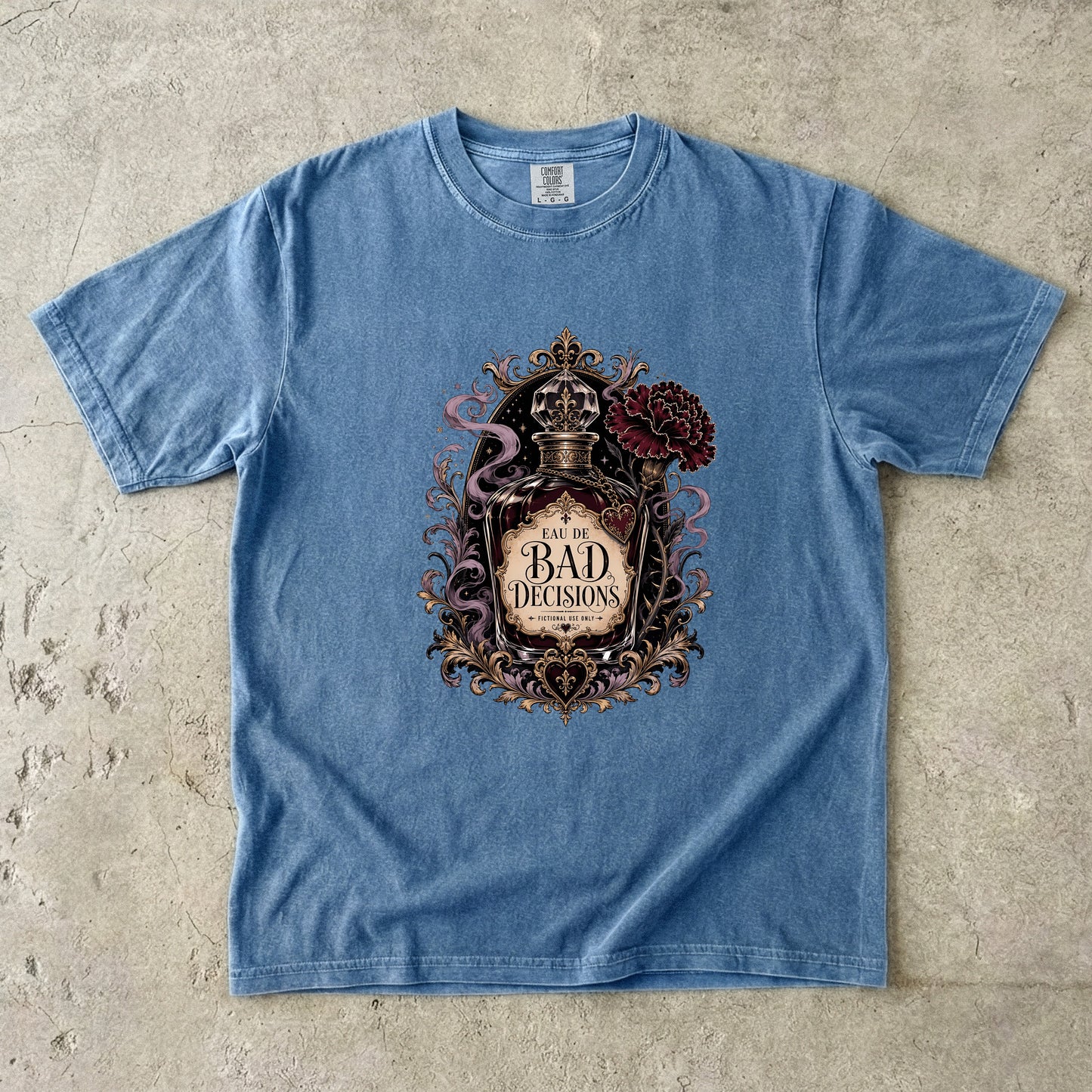 Bad Decisions Fictional Use Only Shirt, Dark Romance Reader Tee, Book Lover Graphic Shirt, Romantasy BookTok Gift