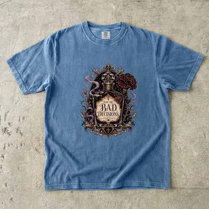 Bad Decisions Fictional Use Only Shirt, Dark Romance Reader Tee, Book Lover Graphic Shirt, Romantasy BookTok Gift