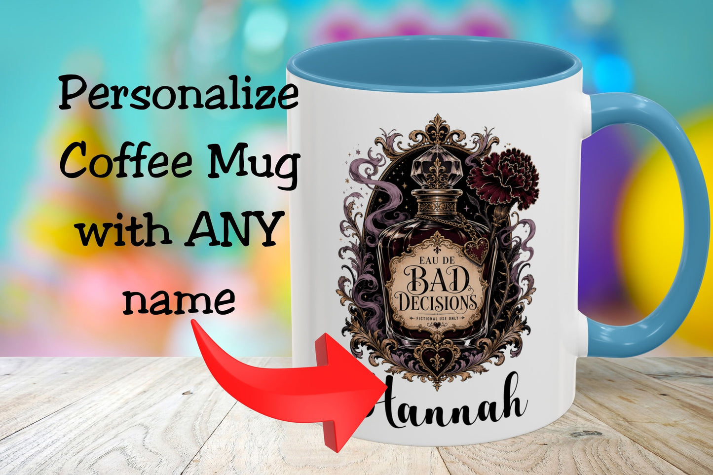 Personalized Bad Decisions Mug, Dark Romance Reader Mug, Custom Book Lover Coffee Cup, Romantasy Bookish Gift