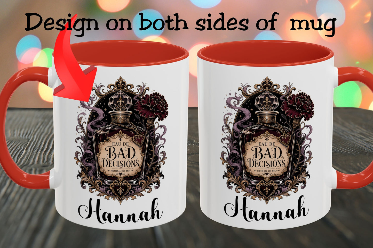 Personalized Bad Decisions Mug, Dark Romance Reader Mug, Custom Book Lover Coffee Cup, Romantasy Bookish Gift