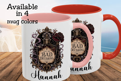 Personalized Bad Decisions Mug, Dark Romance Reader Mug, Custom Book Lover Coffee Cup, Romantasy Bookish Gift