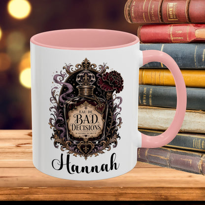 Personalized Bad Decisions Mug, Dark Romance Reader Mug, Custom Book Lover Coffee Cup, Romantasy Bookish Gift