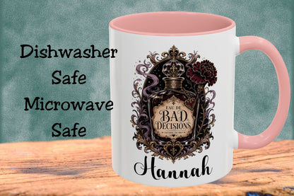 Personalized Bad Decisions Mug, Dark Romance Reader Mug, Custom Book Lover Coffee Cup, Romantasy Bookish Gift