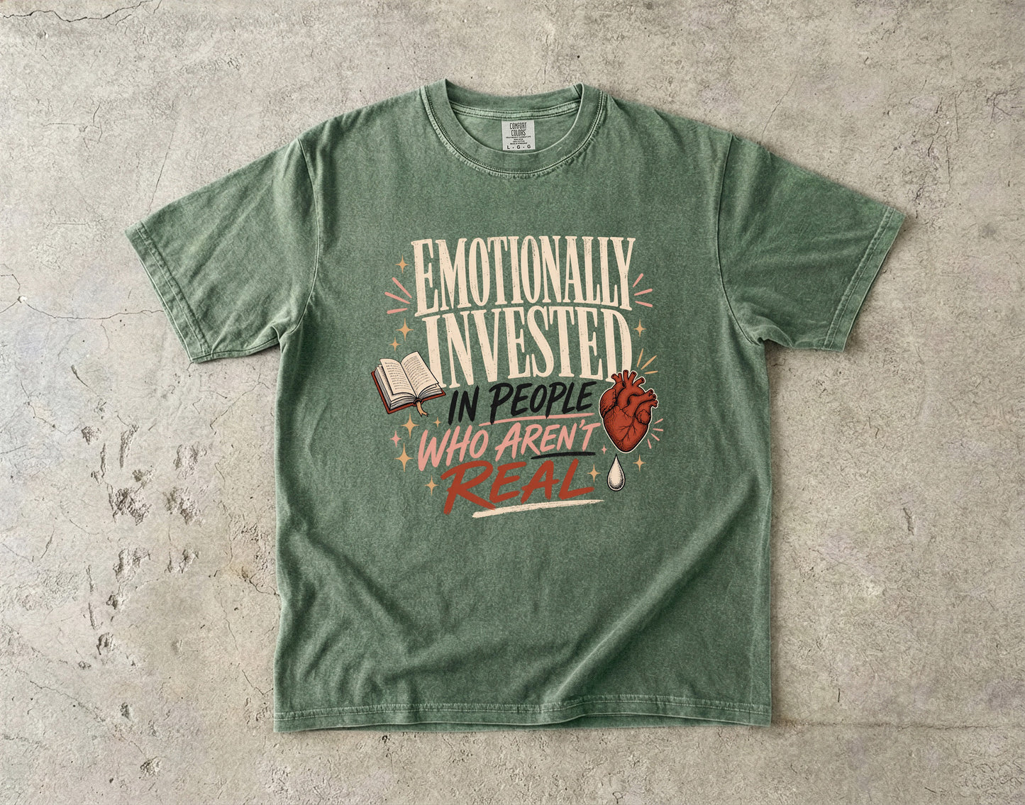 Emotionally Invested in People Who Aren’t Real Shirt, Funny Book Lover Tee, Romance Reader Shirt, BookTok Gift