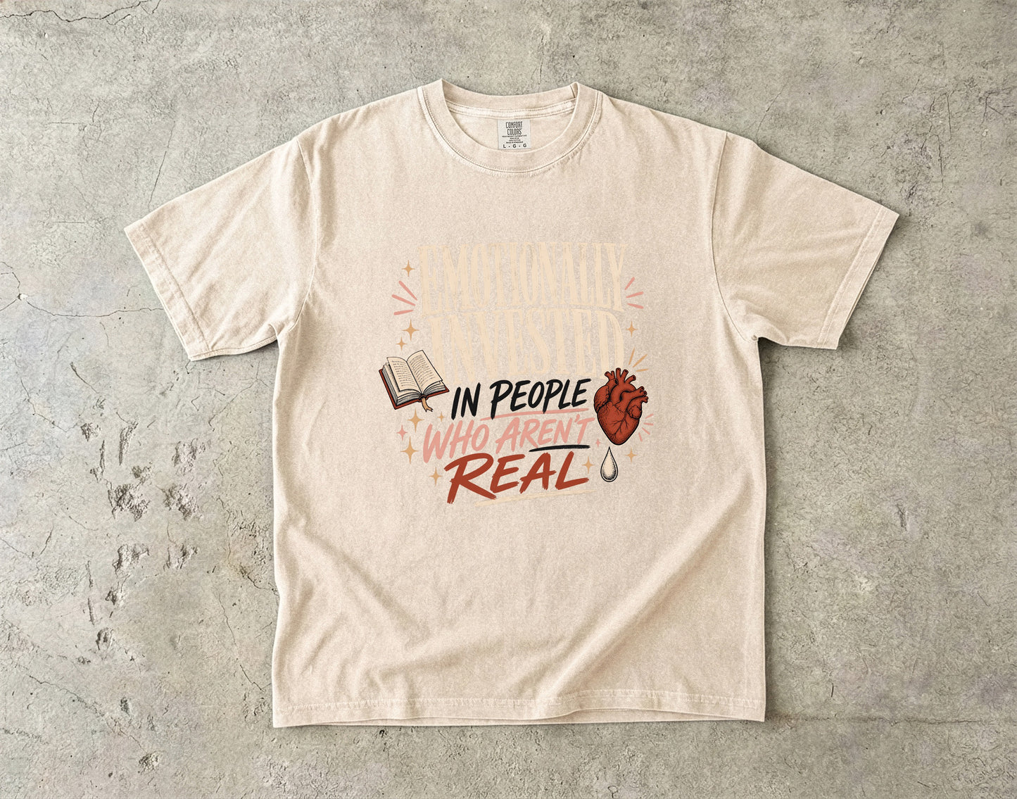 Emotionally Invested in People Who Aren’t Real Shirt, Funny Book Lover Tee, Romance Reader Shirt, BookTok Gift