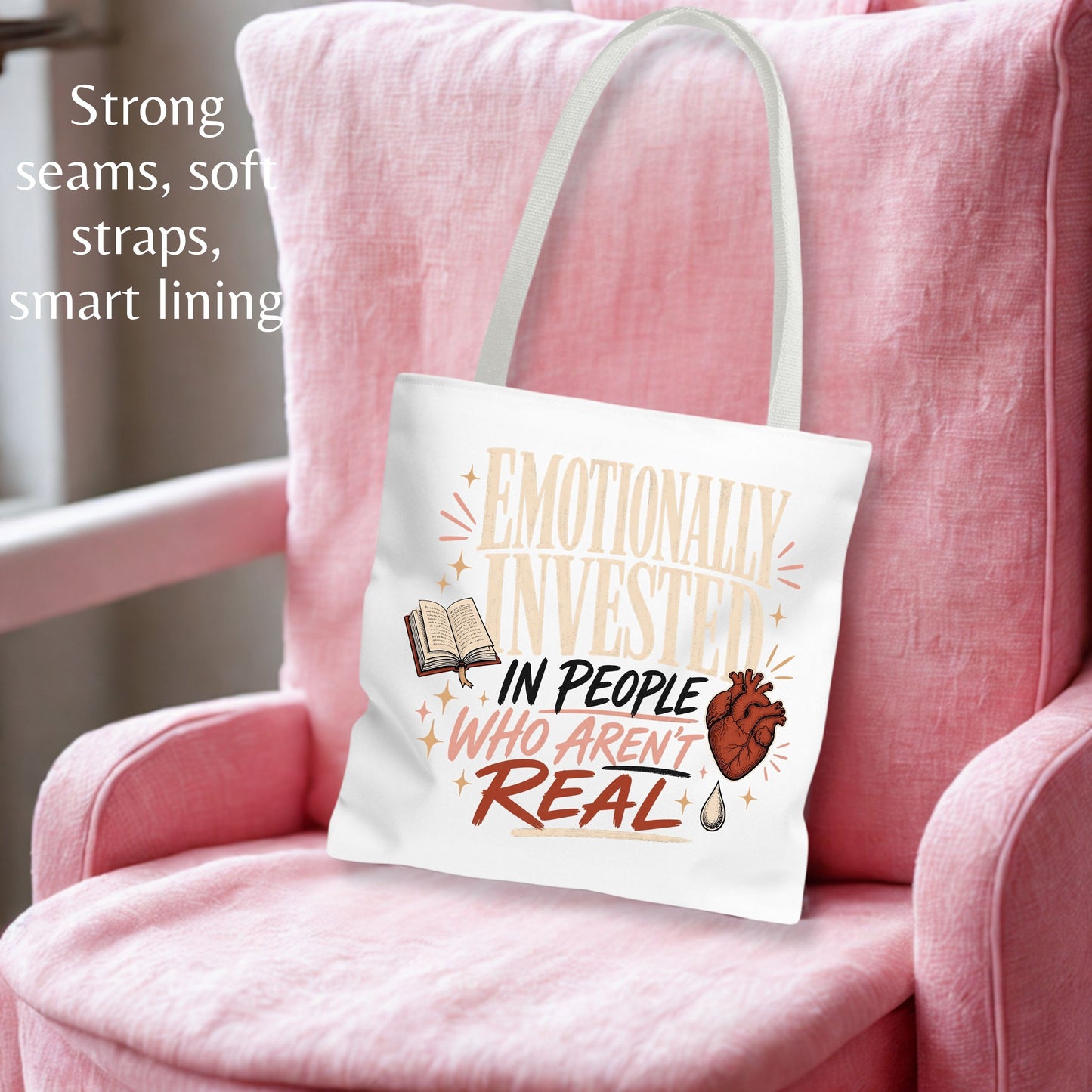 Copy of Dangerous Stories Tote Bag, Dark Romance Book Tote, Gothic Moth Bookish Bag, Romance Reader Gift, Morally Gray Book Lover Tote