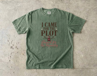 Came for the Plot Shirt, Stayed for the Chemistry Tee, Romance Reader Shirt, Book Lover Gift, BookTok Shirt, Funny Reading Tee