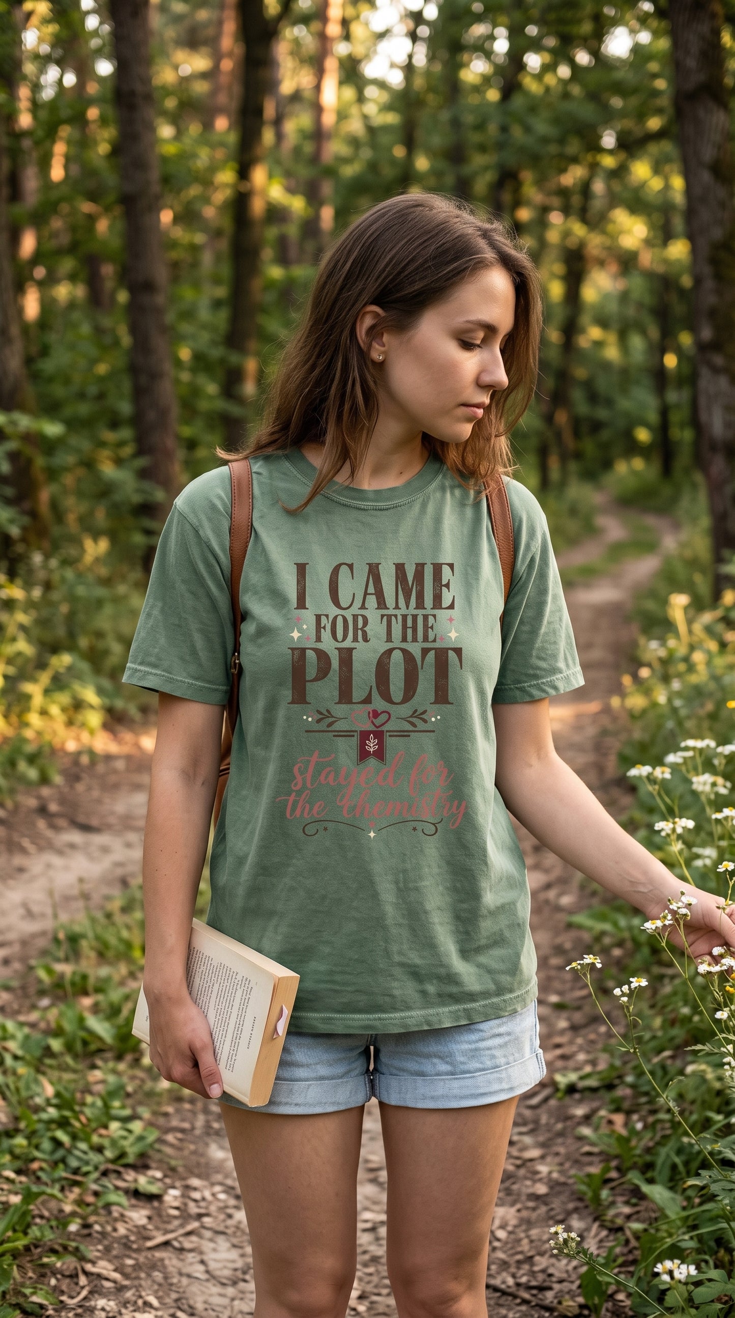 Came for the Plot Shirt, Stayed for the Chemistry Tee, Romance Reader Shirt, Book Lover Gift, BookTok Shirt, Funny Reading Tee