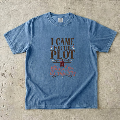Came for the Plot Shirt, Stayed for the Chemistry Tee, Romance Reader Shirt, Book Lover Gift, BookTok Shirt, Funny Reading Tee