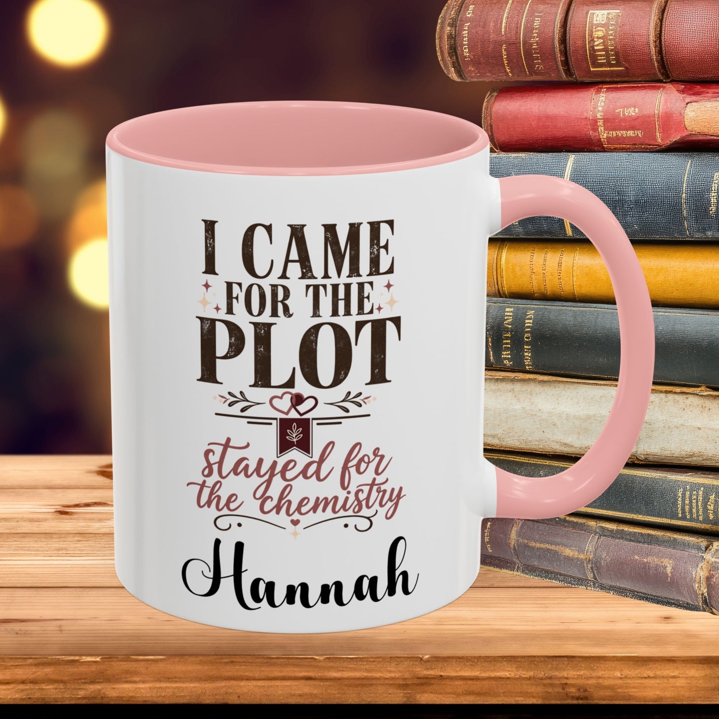 Personalized Came for the Plot Mug, Stayed for the Chemistry Mug, Romance Reader Gift, Book Lover Mug, BookTok Gift, Custom Name Mug