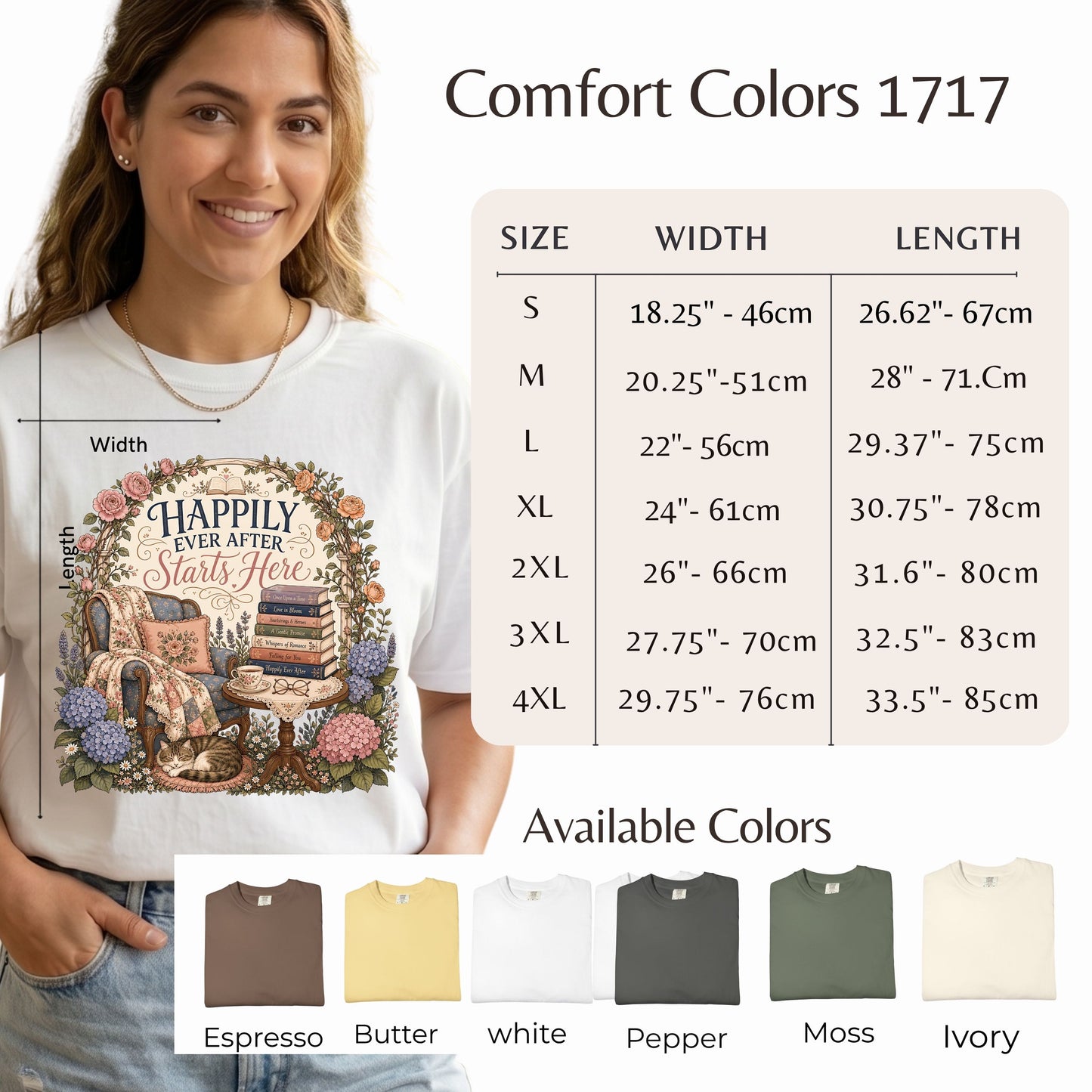 Happily Ever After Starts Here Shirt, Romance Reader Tee, Book Lover Shirt, Cozy Reading Shirt, BookTok Gift