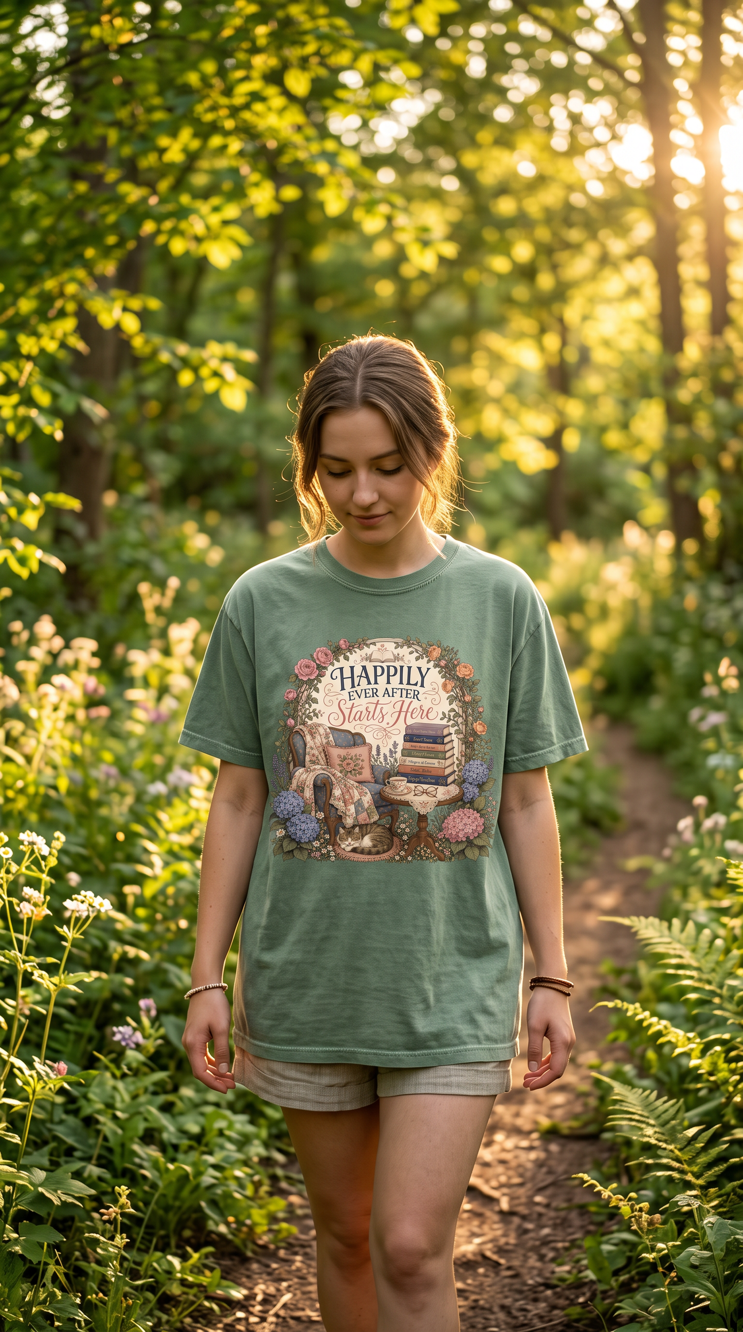 Happily Ever After Starts Here Shirt, Romance Reader Tee, Book Lover Shirt, Cozy Reading Shirt, BookTok Gift