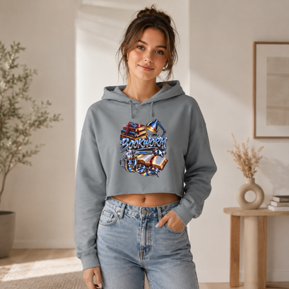 Bookworm Cropped Hoodie, Book Lover Sweatshirt, Reader Gift, Bookish Hoodie, Reading Sweatshirt, Bookworm Gift for Her