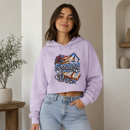 Bookworm Cropped Hoodie, Book Lover Sweatshirt, Reader Gift, Bookish Hoodie, Reading Sweatshirt, Bookworm Gift for Her