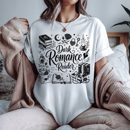 Dark Romance Reader Shirt, Book Lover Tee, Gothic Romance T Shirt, Bookish Shirt, Dark Romance Gift, Romance Reader Tee