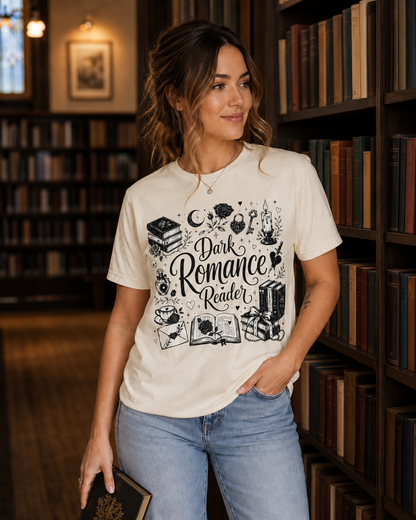Dark Romance Reader Shirt, Book Lover Tee, Gothic Romance T Shirt, Bookish Shirt, Dark Romance Gift, Romance Reader Tee