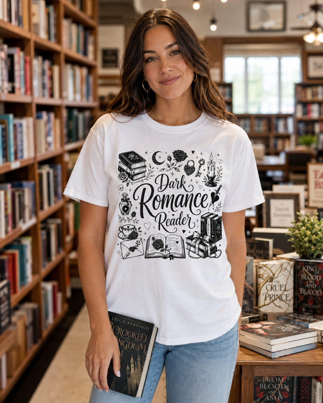 Dark Romance Reader Shirt, Book Lover Tee, Gothic Romance T Shirt, Bookish Shirt, Dark Romance Gift, Romance Reader Tee