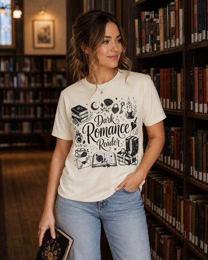 Dark Romance Reader Shirt, Book Lover Tee, Gothic Romance T Shirt, Bookish Shirt, Dark Romance Gift, Romance Reader Tee
