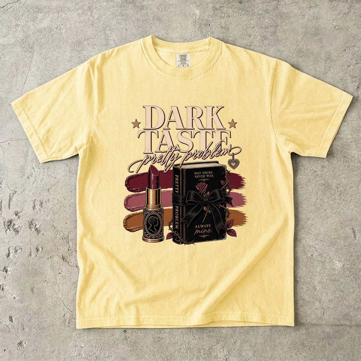 Dark Taste Pretty Problem Shirt, Dark Romance Reader Tee, Book Lover Shirt, BookTok Gift, Gothic Coquette Bookish Graphic Tee