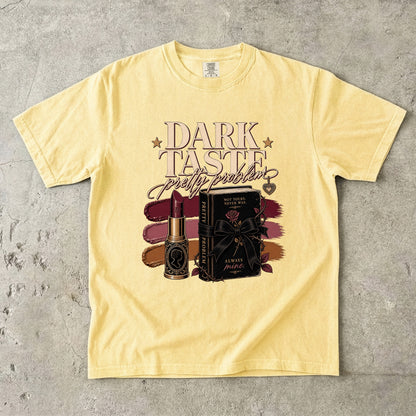 Dark Taste Pretty Problem Shirt, Dark Romance Reader Tee, Book Lover Shirt, BookTok Gift, Gothic Coquette Bookish Graphic Tee