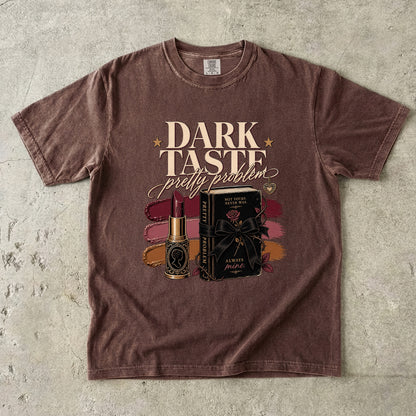 Dark Taste Pretty Problem Shirt, Dark Romance Reader Tee, Book Lover Shirt, BookTok Gift, Gothic Coquette Bookish Graphic Tee