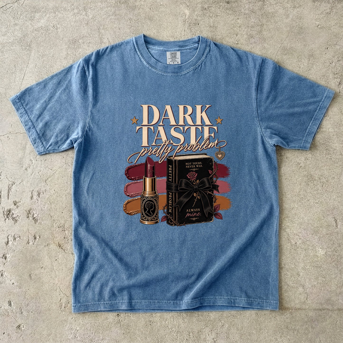 Dark Taste Pretty Problem Shirt, Dark Romance Reader Tee, Book Lover Shirt, BookTok Gift, Gothic Coquette Bookish Graphic Tee