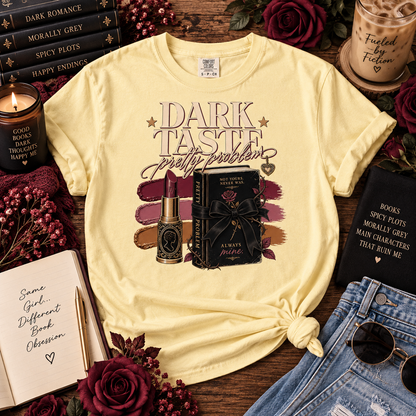 Dark Taste Pretty Problem Shirt, Dark Romance Reader Tee, Book Lover Shirt, BookTok Gift, Gothic Coquette Bookish Graphic Tee