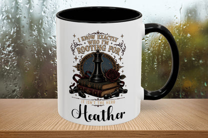 Personalized Villain Lover Mug, I Know Exactly Who I’m Rooting For, Dark Romance Reader Gift, 11 oz and 15 oz, 4 Colors