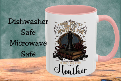 Personalized Villain Lover Mug, I Know Exactly Who I’m Rooting For, Dark Romance Reader Gift, 11 oz and 15 oz, 4 Colors