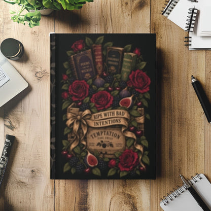 Ripe With Bad Intentions Journal, Dark Academia Hardcover Notebook, Gothic Book Lover Gift, Lined Romance Reader Journal