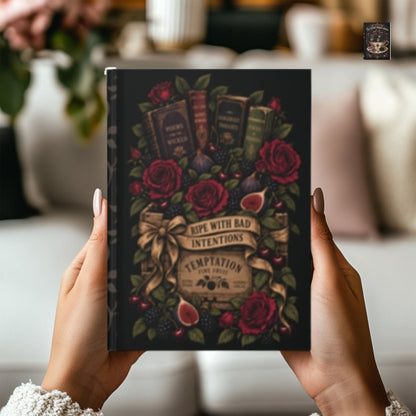 Ripe With Bad Intentions Journal, Dark Academia Hardcover Notebook, Gothic Book Lover Gift, Lined Romance Reader Journal