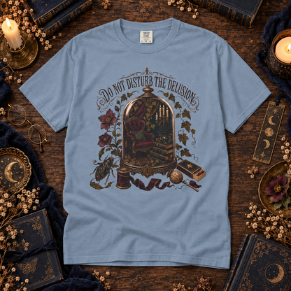 Do Not Disturb the Delusion Shirt, Gothic Book Lover Gift, Dark Romance Reader Tee, Fantasy Reading Graphic T Shirt