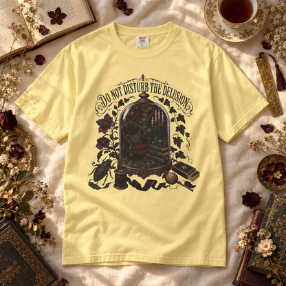 Do Not Disturb the Delusion Shirt, Gothic Book Lover Gift, Dark Romance Reader Tee, Fantasy Reading Graphic T Shirt
