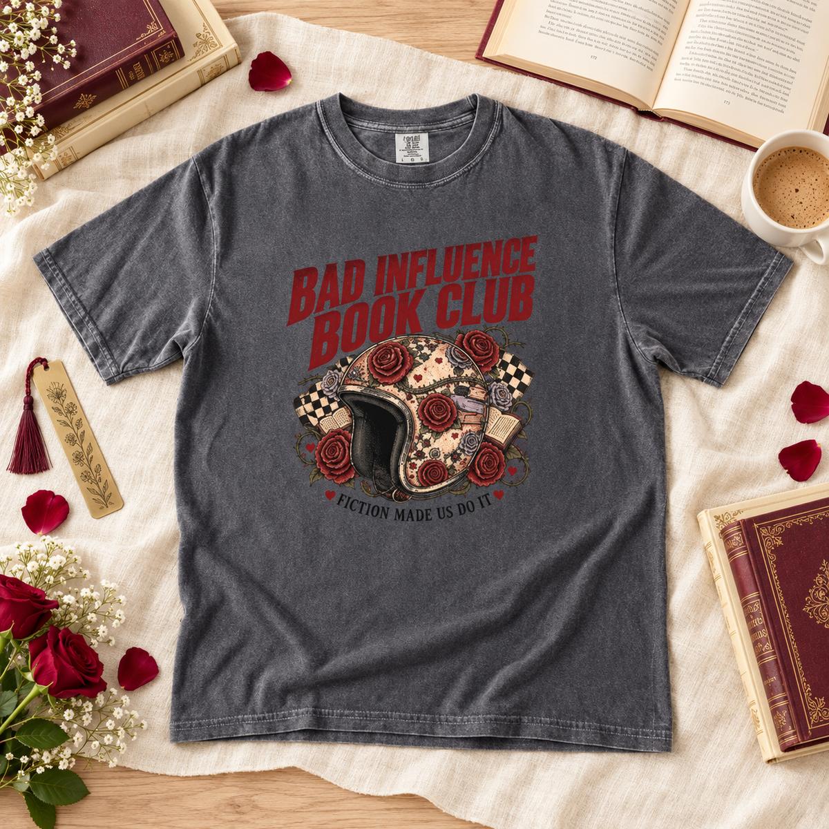 Bad Influence Book Club Shirt, Funny Book Lover Tee, Romance Reader Gift, Bookish T Shirt, Dark Romance Reading Shirt