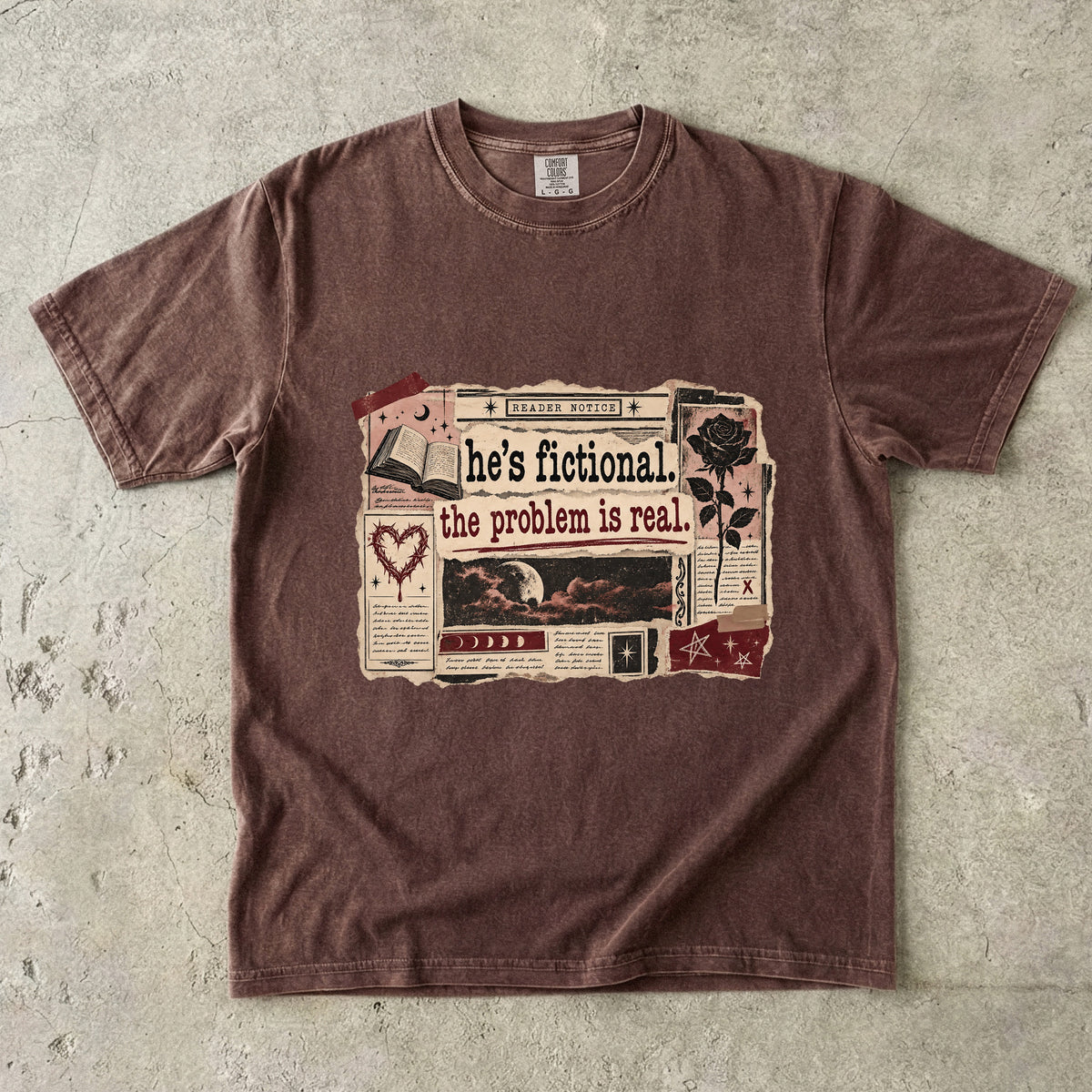 He’s Fictional Problem Is Real Shirt, Funny Romance Reader Tee, Book Lover Gift, Book Club T Shirt, Fictional Man Shirt
