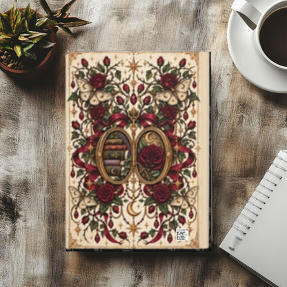 Wicked Little Reading Habit Journal, Gothic Book Lover Notebook, Dark Romance Reader Gift, Hardcover Lined Journal