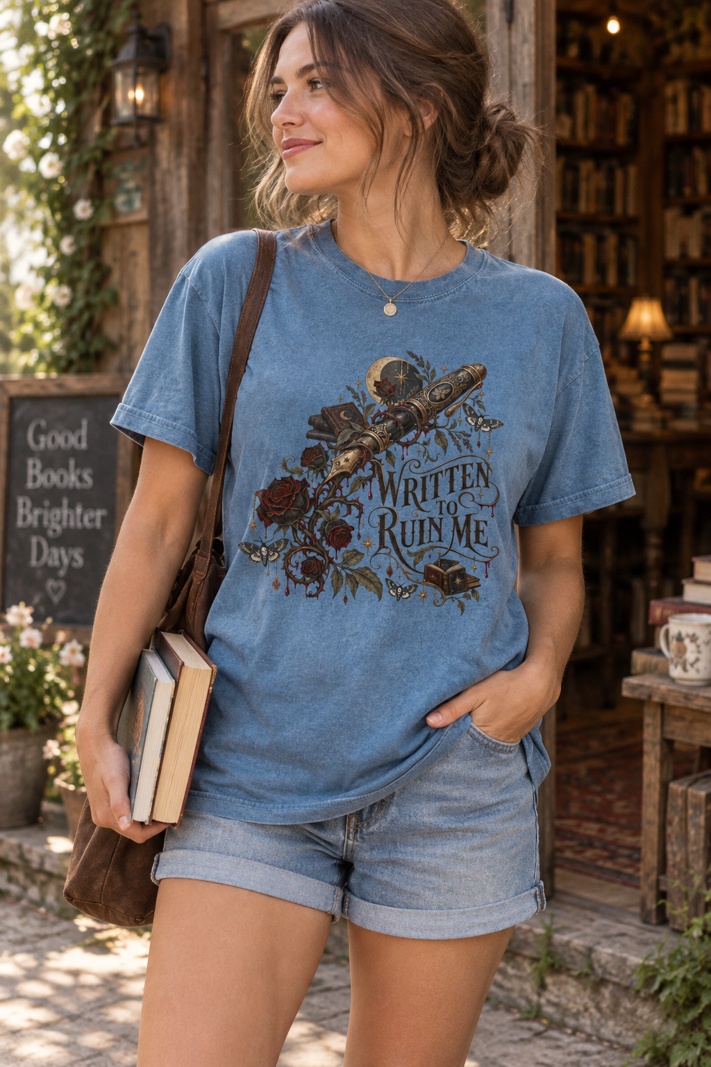 Written to Ruin Me Shirt, Gothic Book Lover Tee, Dark Romance Reader Gift, Comfort Colors Bookish Shirt, Writer Gift