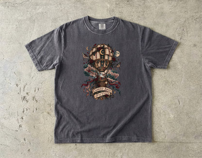 Carried Away by Fiction Shirt, Book Lover T Shirt, Romantasy Reader Gift, Gothic Books and Roses Tee, Comfort Colors