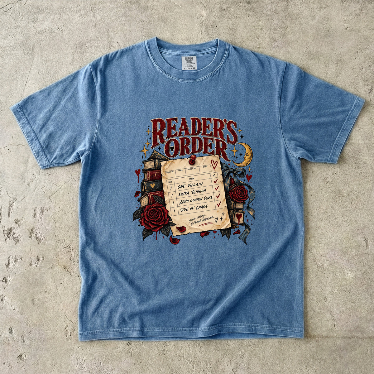 Readers Order Shirt, Funny Dark Romance Reader Tee, Book Lover Gift, Villain and Chaos Bookish Shirt, Comfort Colors