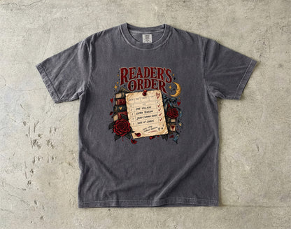 Readers Order Shirt, Funny Dark Romance Reader Tee, Book Lover Gift, Villain and Chaos Bookish Shirt, Comfort Colors