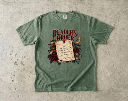 Readers Order Shirt, Funny Dark Romance Reader Tee, Book Lover Gift, Villain and Chaos Bookish Shirt, Comfort Colors