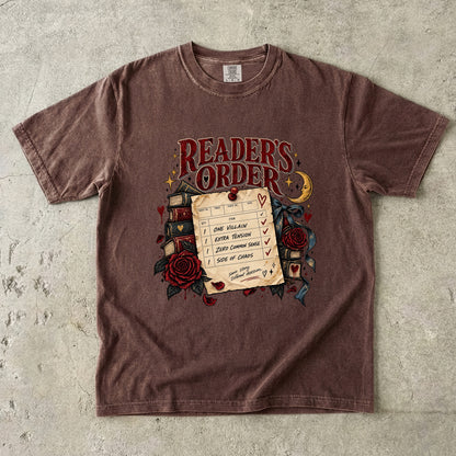 Readers Order Shirt, Funny Dark Romance Reader Tee, Book Lover Gift, Villain and Chaos Bookish Shirt, Comfort Colors