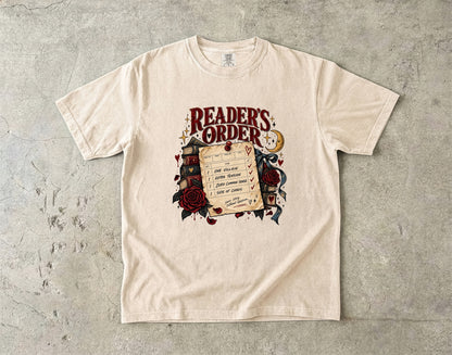 Readers Order Shirt, Funny Dark Romance Reader Tee, Book Lover Gift, Villain and Chaos Bookish Shirt, Comfort Colors