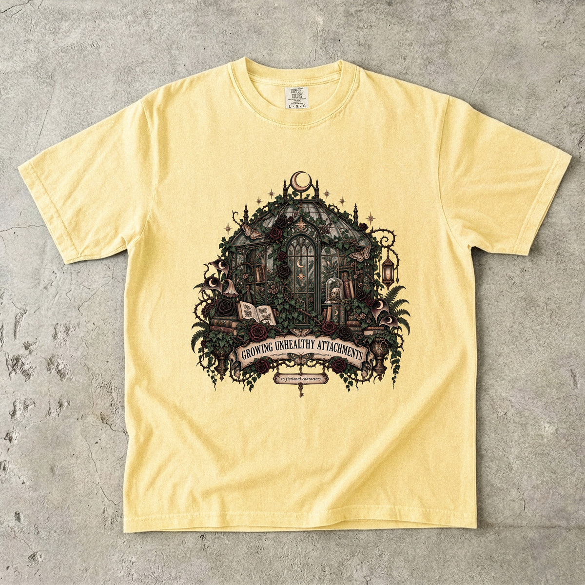 Growing Unhealthy Attachments Shirt, Fictional Character Book Lover Tee, Gothic Reader Gift, Romantasy Comfort Colors Shirt