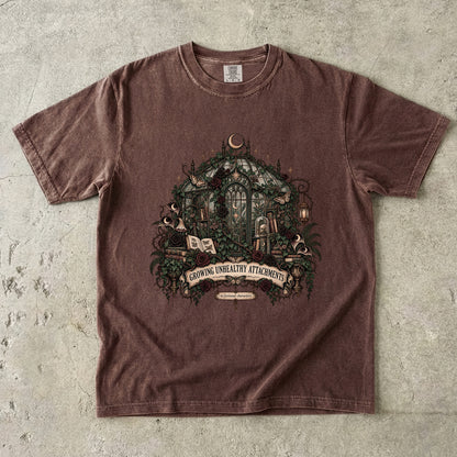 Growing Unhealthy Attachments Shirt, Fictional Character Book Lover Tee, Gothic Reader Gift, Romantasy Comfort Colors Shirt