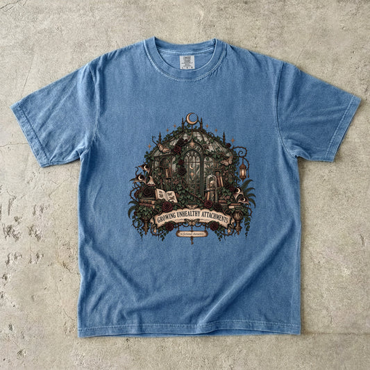Growing Unhealthy Attachments Shirt, Fictional Character Book Lover Tee, Gothic Reader Gift, Romantasy Comfort Colors Shirt