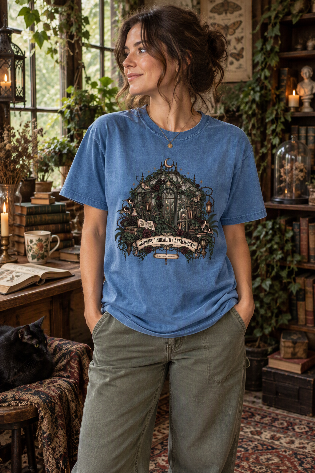 Growing Unhealthy Attachments Shirt, Fictional Character Book Lover Tee, Gothic Reader Gift, Romantasy Comfort Colors Shirt