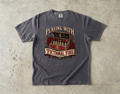 Playing With Fictional Fire Shirt, Dark Romance Reader Tee, Book Lover Gift, BookTok Shirt, Romance Book Club T Shirt