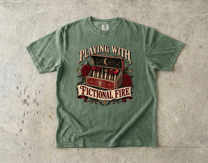 Playing With Fictional Fire Shirt, Dark Romance Reader Tee, Book Lover Gift, BookTok Shirt, Romance Book Club T Shirt