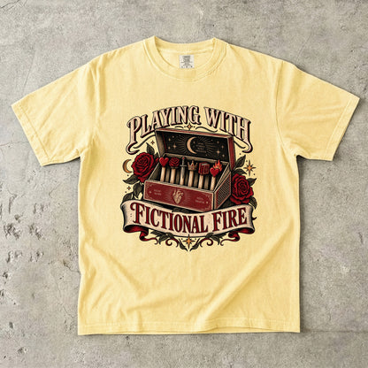 Playing With Fictional Fire Shirt, Dark Romance Reader Tee, Book Lover Gift, BookTok Shirt, Romance Book Club T Shirt